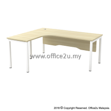 SWL SKYWALK SERIES COMPACT L-SHAPE TABLE WITH WOODEN MODESTY PANEL